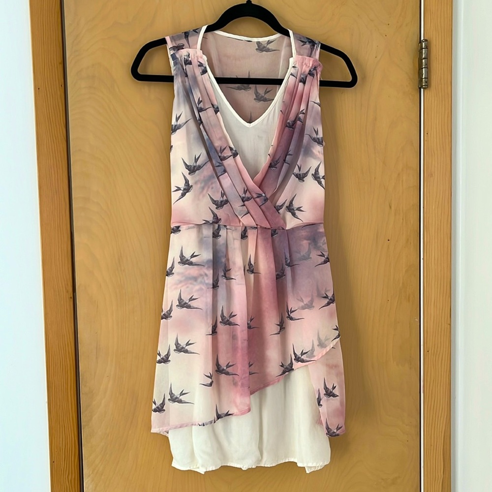 Flowy Dress with Birds